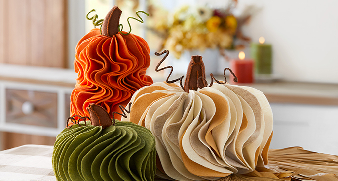 Felt Pumpkins